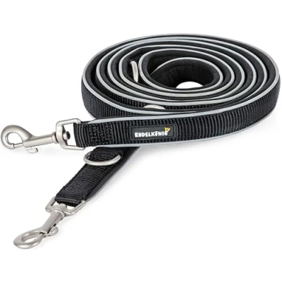 Abbildung von Rudelkönig Hundeleine Reflektierende Paola, Verstellbare 2,30m Führleine, Nylon, Neopren (1 tlg), Für mittlere und große Hunde