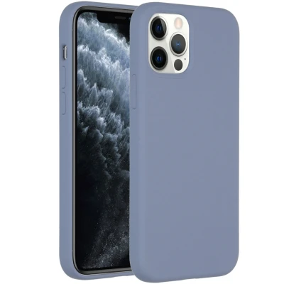 Abbildung von Apple iPhone 12 Pro Hülle Silikon Accezz Soft Case/Backcover Handyhülle Lavendel