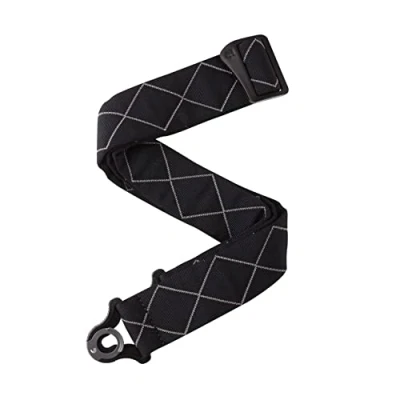 Abbildung von D&#039;Addario Accessories Auto Lock Gitarrengurt mit Verschluss Locking Guitar Strap Schwarzer Diamant, Gepolstert