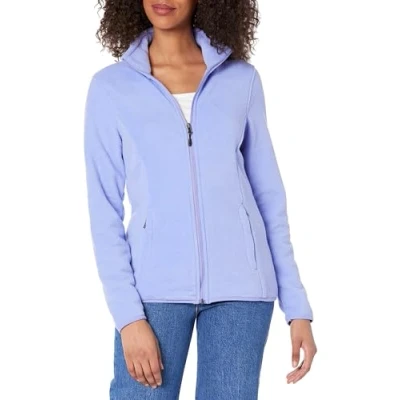 Abbildung von Amazon Essentials Damen Weiche Polarfleece Jacke mit durchgehendem Reißverschluss in klassischer Passform (erhältlich Übergrößen), Sanftviolett, XXL