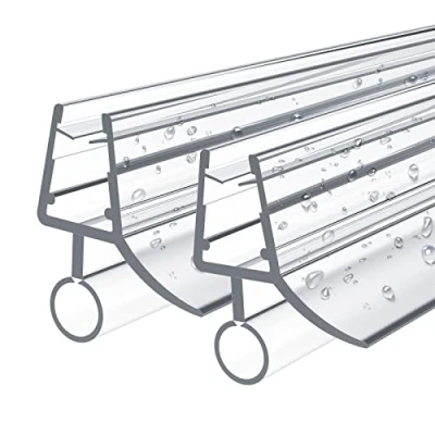 Abbildung von EMKE Duschdichtung Ersatzdichtung Wasserabweiser Duschtürdichtung Schwallschutz Duschkabine Bad 7 8mm Glas 1000mm, 2 Stück