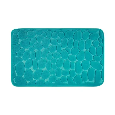 Abbildung von WohnDirect Badezimmerteppich mit Memory Foam Rutschfester Badteppich Badematte waschbar &amp; schnelltrocknend auch ideal als Duschvorleger Badvorleger 50 x 80 cm Petrol