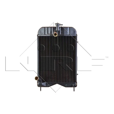 Abbildung von NRF 52145 Kühler, Motorkühlung Aluminium 470 385 59 mit Kappe Kühlrippen gelötet