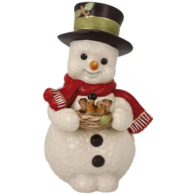 Abbildung von Goebel Schneemann &quot;Weihnachtsfigur Zwitscherndes Vogelpaar, Höhe ca. 12 cm&quot;, Sammlerfigur, Weihnachtsdeko, Dekofigur aus Steingut