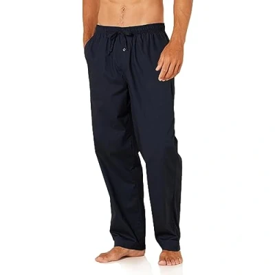 Abbildung von Amazon Essentials Herren Gewebte Pyjamahose, Gerade Geschnitten, Marineblau, M