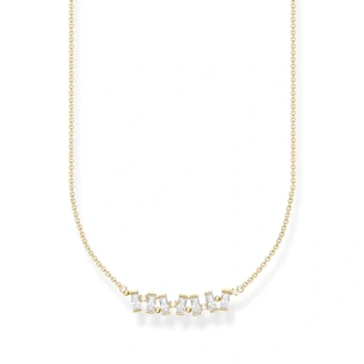 Abbildung von THOMAS SABO KE2095 414 14 Halskette Damen Weiße Steine Silber Vergoldet