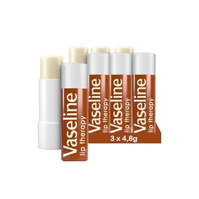 Abbildung von Vaseline Lip Therapy Cocoa Butter Getönter Lippenbalsam, Lippenstift mit Kakao und Sheabutter (Cocoa 3 x 4_8g)
