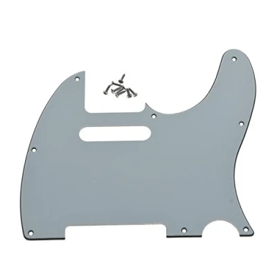 Abbildung von kaish weiß 3 lagig Tele Gitarre Pickguard Schlagbrett für Fender Telecaster