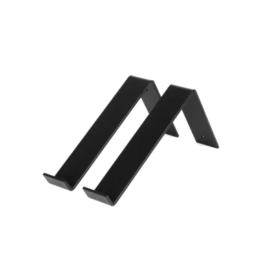 Abbildung von Regalhalter Industriell Schwarz 150 x 200 mm Pro Set 2 Stück