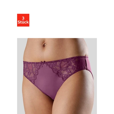 Abbildung von petite fleur Slip, (3 St.), mit leicht transparenter Jacquardspitze an den Seiten
