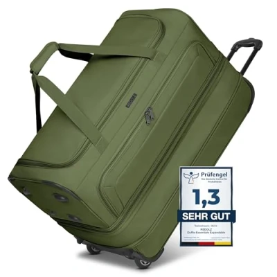 Abbildung von REDOLZ 2 Rollen große Trolley Reisetasche Volumen erweiterbar von 98 auf 119 Liter mit Dehnfalte Damen &amp; Herren (70 cm, extra Bodenfach)