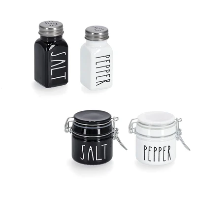 Abbildung von Zeller Present Salz / Pfefferstreuer, (Set, 4 tlg.), Glas Metall, je 2 Gewürzgläser, Gewürzstreuer