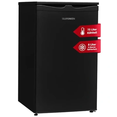 Abbildung von Telefunken Kühlschrank CF 32 152 B, 83.8 cm hoch, 48 breit, 81 Liter Nutzinhalt, mit Gefrierfach (2 Sterne), klein, freistehend