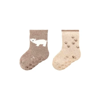 Abbildung von Sterntaler Unisex ABS Krabbelsocken DP Eisbär, braun Melange, 18 EU