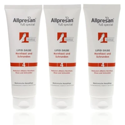 Abbildung von Allpresan Fuß spezial Nr. 4 Lipid Salbe gegen Hornhaut und Schrunden Fußsalbe zur täglichen Pflege verhornter Füße 125 ml (3)