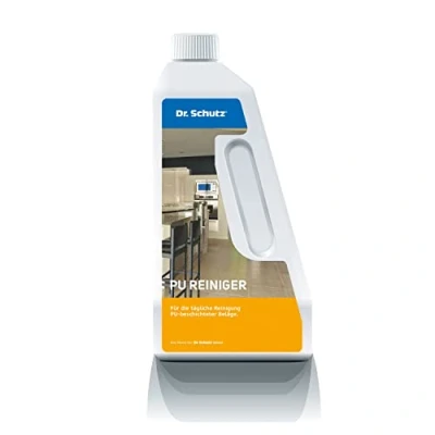 Abbildung von DR. SCHUTZ PU Reiniger 750 ml Fussbodenreiniger (Bodenreiniger für Vinylboden, PVC Boden, Linoleum Kautschuk/Gummi, [ , Reinigung wasserbeständiger Hartböden, insbesondere PU/PUR, Flüssig)