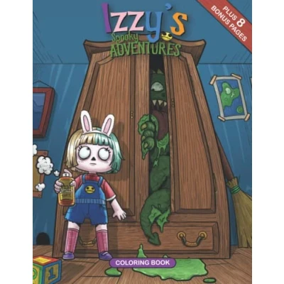 Abbildung von Izzy&#039;s Spooky Adventures Coloring Book For Adults: Kawaii, Cute Adorable Girl With Her Creepy Vibe Misfit Friends, Stress Relief And Relaxation Young Adults, Teens