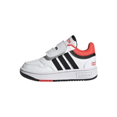 Abbildung von adidas Jungen Unisex Kinder Hoops Shoes Schuhe, Cloud White/Core Black/Bright Red, 23.5 EU