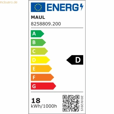 Abbildung von MAUL Klemmlampe MAULsenja Tischlampe dimmbar (2700 5700 K) Energieeffizente LED Technik Lampe mit direkter &amp; indirekte Beleuchtung Bewegungssensor Silber