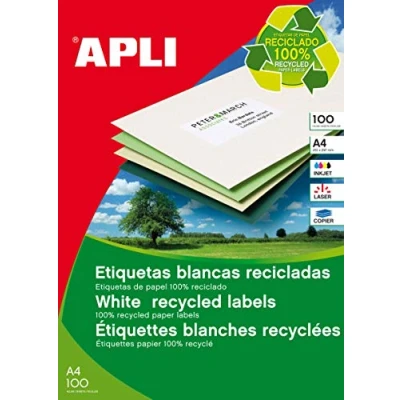 Abbildung von APLI 12060 Permanent Etiketten, recycelt, 70,0 x 35,0 mm, 100 Blatt