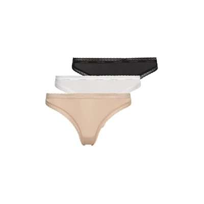 Abbildung von Calvin Klein Underwear Thong 3 PACK String, Damen, Größe: Small, White