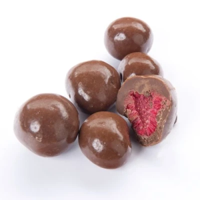 Abbildung von Naturkost Schulz Schokolierte Himbeeren gefriergetrocknete Früchte mit feiner Vollmilchschokolade 1000g