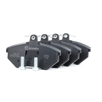 Abbildung von BREMBO P 85 015 Bremsbelagsatz exkl. Verschleißwarnkontakt mit Bremssattelschrauben ohne Zubehör VOLKSWAGEN: Corrado, Golf 3 Cabrio, 4 Cabrio