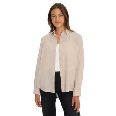 Abbildung von Cecil IN UNI Hemdbluse, Damen, Größe: Medium, Beige