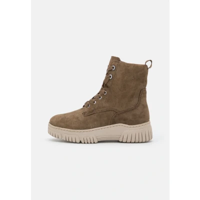 Abbildung von Tamaris Damen Bequemschuhe, Frauen Schnürschuhe,Wechselfußbett,Comfort Lining,bequem,Schnuerschuhe,Schnuerer,straßenschuhe,Olive,41 EU