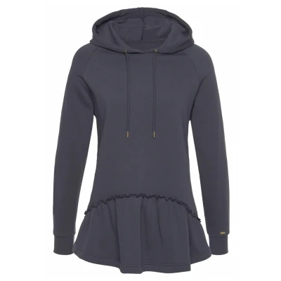 Abbildung von Lascana Kapuzenpullover, Damen, Größe: 32/34, Anthrazit