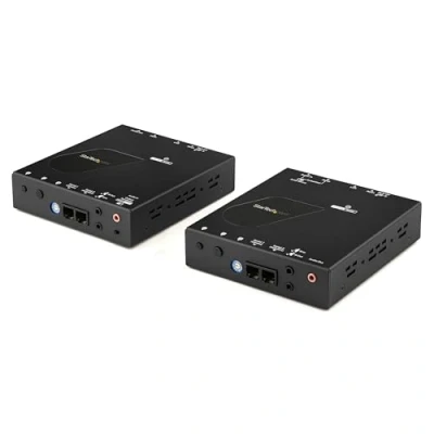 Abbildung von StarTech.com HDMI über IP Extender Set mit Videowall Unterstützung 1080p, 1920 x 1080 Pixel, AV Sender &amp; Empfänger, 100 m, Schwarz
