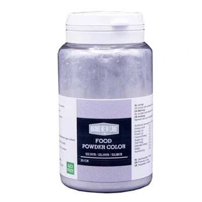Abbildung von BrandNewCake® Silbernes Farbpulver 25g Essbare Lebensmittelfarbe für Fettmassen Perfekt zum Backen