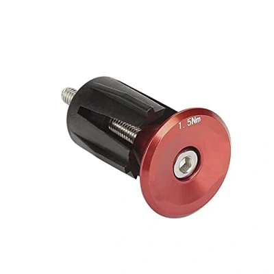 Abbildung von Lenker Endkappen Fahrrad Endstopfen Kappen Aluminiumlegierung Stecker für Mountainbike Rennrad Lenker(Rot)