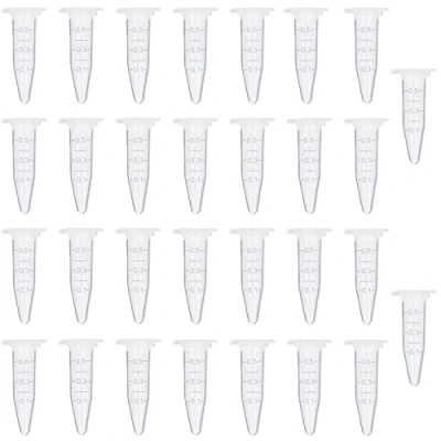 Abbildung von 30 Stück Probenröhrchen,Reaktionsgefäß,Koks Röhrchen aus Plastik Tubes Kapseln mit Schnappdeckeln,Kapseln Leer Tubes,Reaktionsgefäße Stoffkapseln Transparent Zentrifugenröhrchen 0,5ml