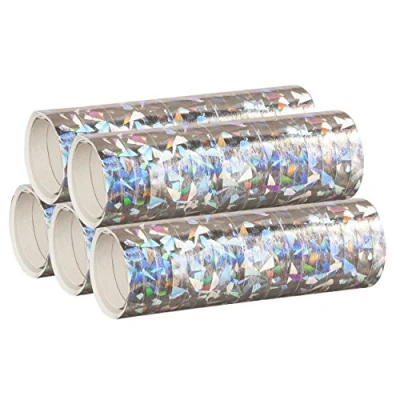 Abbildung von Party Marty Luftschlange Luftschlangen &#039;Holografisch&#039; 4m 5 Rollen, Silber