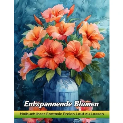 Abbildung von Entspannende Blumen: Malbuch Für Erwachsene Mit Entspannenden Blumen Zum Stressabbau Und Zur Entspannung
