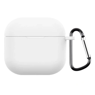 Abbildung von CoverKingz Hülle kompatibel mit AirPods 4 Silikon Schutzhülle Cover Case Tasche Weiß