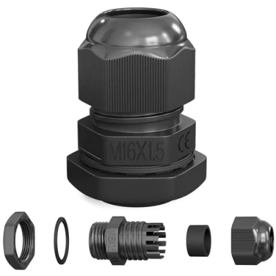 Abbildung von hb digital 1х Kabelverschraubung M16 für 4 8mm Kabeldurchmesser IP68 Staub &amp; wasserdicht mit Gummidichtung Gegenmutter Klemmlamellen Stopfbuchse Isolation Kabeleinführung Schwarz