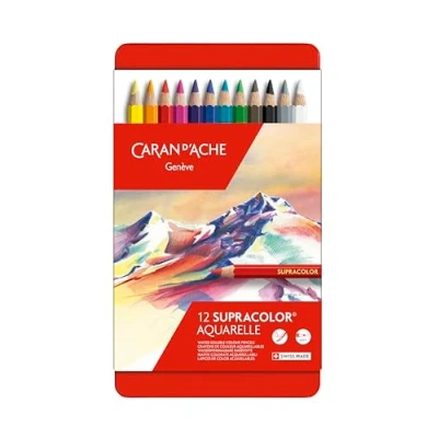 Abbildung von Caran d&#039;Ache 3888 Supracolor Soft Pencils Assorted Colours (Tin of 12)