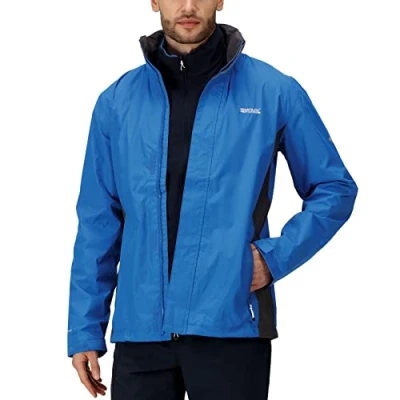 Abbildung von Regatta Matt wasserdichte Jacke für Herren, Ash/Black, 5XL