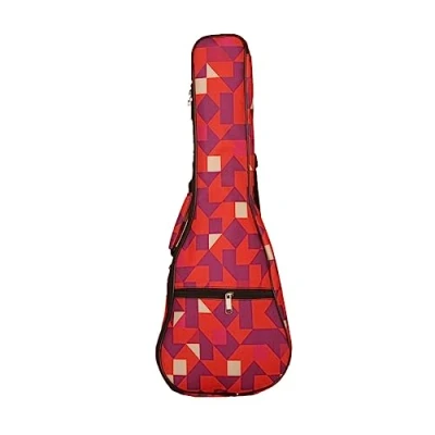 Abbildung von Surwin Ukulelentasche 21’ 23’ 26’ Ukulele Case Bag für Sopran Konzert Tenor, Tragbare Ukulelen Tasche Rucksack Aufbewahrung Soft Verstellbarem Schultergurt (Rot,23 Zoll)