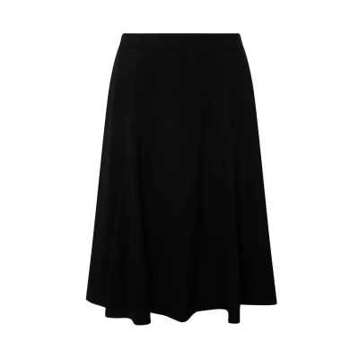 Abbildung von Ulla Popken Godet Alinienrock, Damen, Größe: 42/44, Black