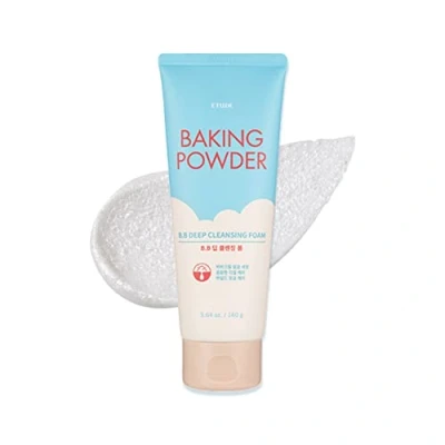 Abbildung von Etude House Backpulver BB Deep Cleansing Foam, 5,4 fl.oz.(160ml) (21AD) Perfekte Reinigung und Peeling, entfernt Porenschlacken abgestorbene Hautzellen