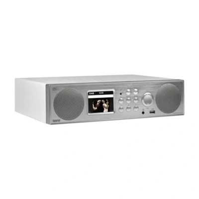 Abbildung von Imperial DABMAN i450 Internetradio / Digitalradio DAB+ (Bluetooth, Internet DAB UKW, WLAN, LAN, USB, Aux In, Standradio, Küchenradio) silber/weiß