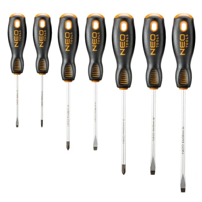 Abbildung von NEO TOOLS 04 206 Bolzenausdreher Satz 7 6x150 mm, 6x125 5x100 3x75 PH2x125 PH1x100 PH0x75 mm