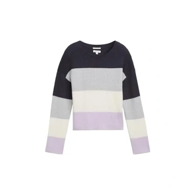 Abbildung von TOM Tailor MIT Colour Blocking Strickpullover für Kinder, Größe: 128, Black
