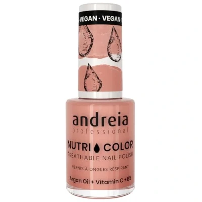Abbildung von Andreia Professional NutriColor Atmungsaktiver Nagellack Veganer und Tierversuchsfreier Nagelkunst mit langanhaltendem Glanz Finish Farbe NC7 Pink 10.5ml