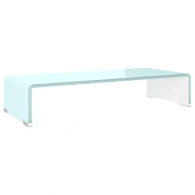 Abbildung von vidaXL TV Aufsatz Monitorerhöhung Glasaufsatz Bühne Fernseher Erhöhung Monitor Bildschirmerhöhung Schreibtischaufsatz Glas Grün 60x25x11cm