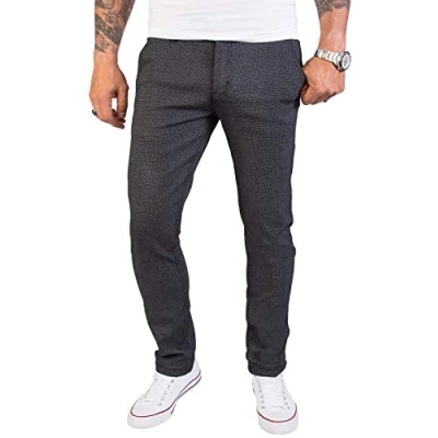 Abbildung von Rock Creek Herren Chino Hose Slim Fit Business Hosen Chinohose Stoffhose Chinos für Männer Casual Elegante RC 2154 Anthrazit W40 L30