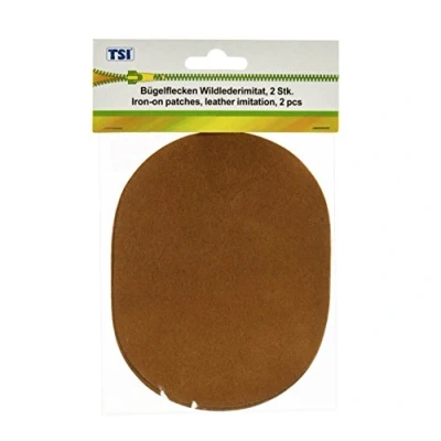 Abbildung von TSI 81908 Bügelflicken Aufbügler Wildlederimitat 2er Packung braun